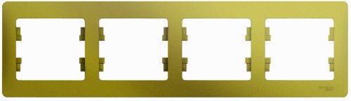 Рамка горизонтальная Systeme Electric Glossa 4-м. фисташковый картинка